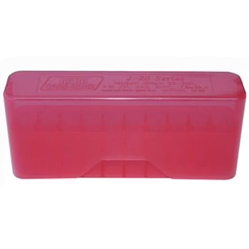 RIFLE SLIP-TOP 20RD 7MM REM CLR REDRifle Slip-Top Ammo Box 20 rounds - Clear red - 260 Rem, 6.5-08 A-Square, 257/270/300/338/378/340/375/7mm Wby., 264/300/330/338/458 Win. Mag., 416/6.5/7mm/8mm Rem, 300/338/375/7mm/Rem Ultra Mag, 30 Super Flanged, 375 Ruger, 9.5x 57, 10.75x6em, 300/338/375/7mm/Rem Ultra Mag, 30 Super Flanged, 375 Ruger, 9.5x 57, 10.75x68 Mauser8 Mauser
